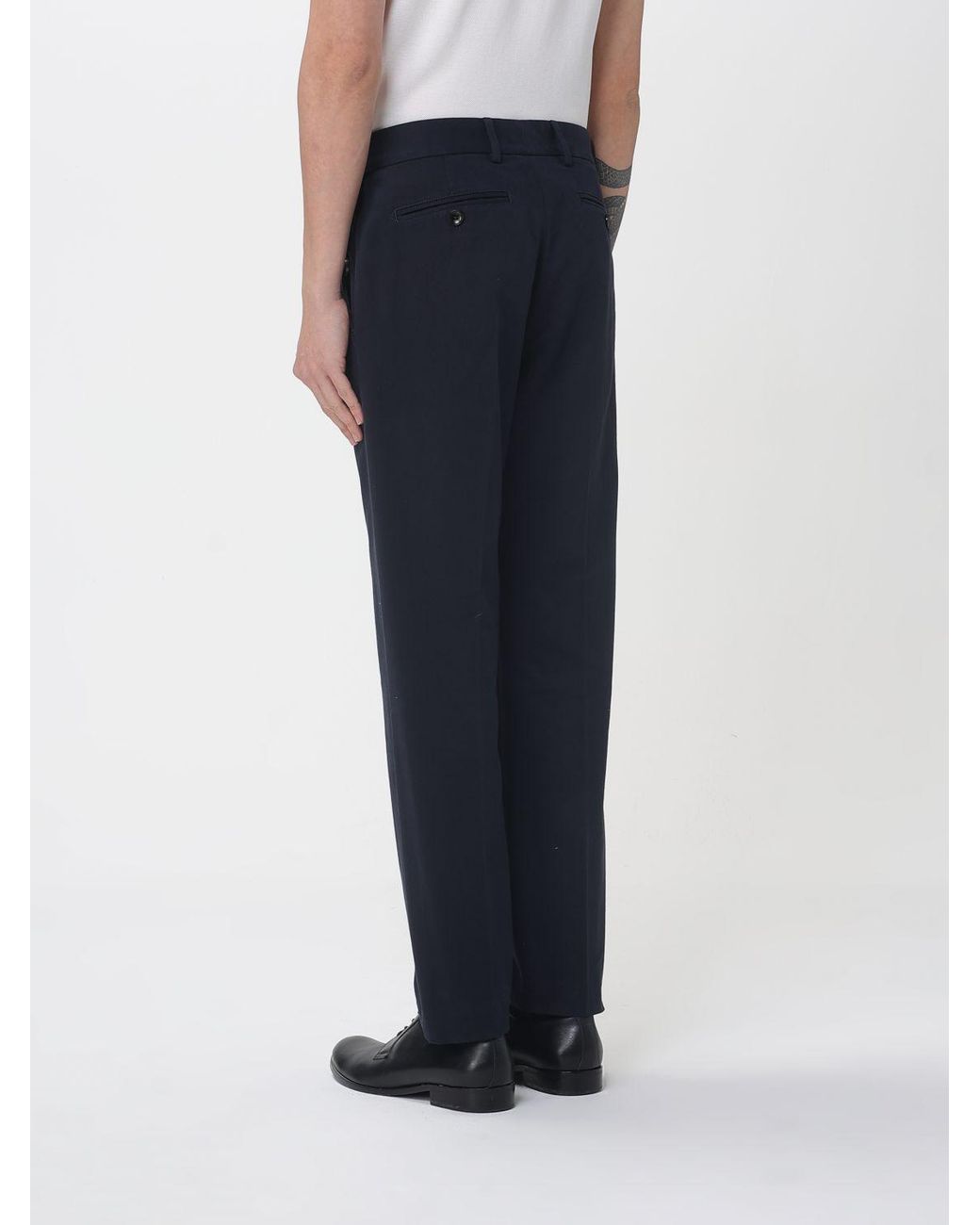 Tom Ford Blue Cotton Tailored Trousers for men
