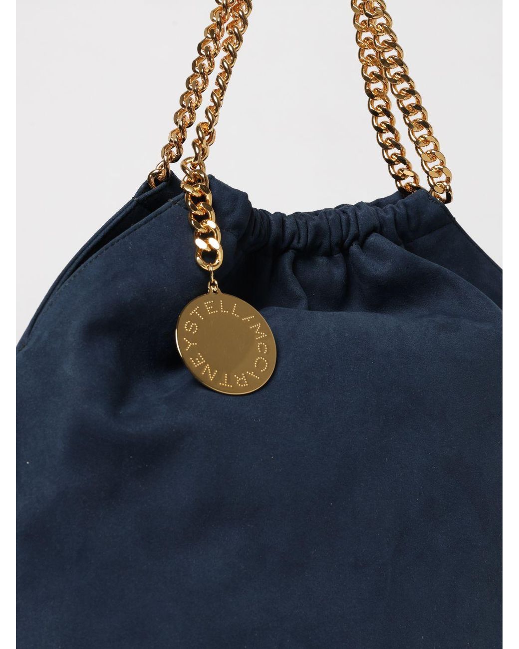 Stella McCartney Blue Falabella Synthetic Leather Shoulder Bag With Chain