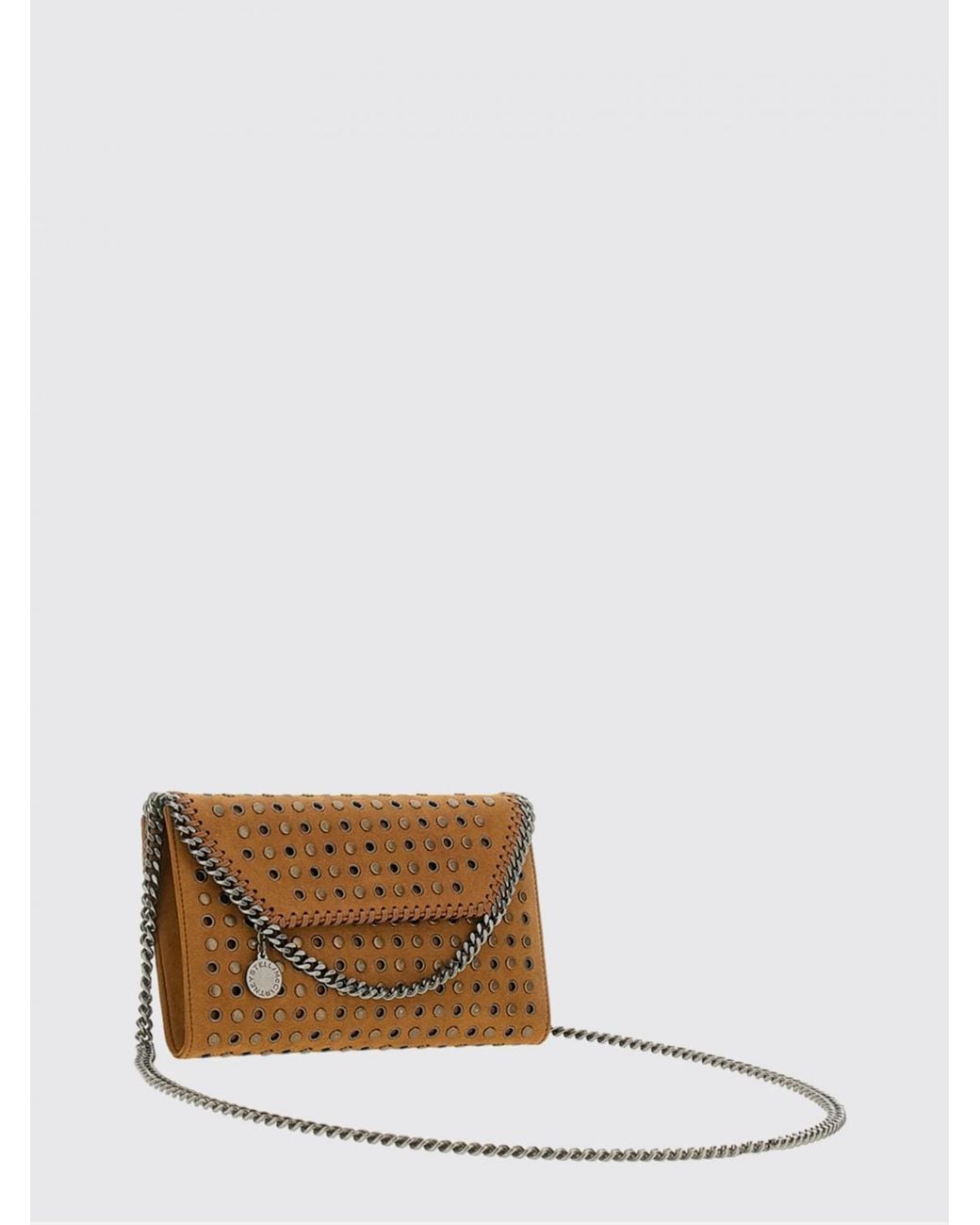 Stella McCartney Brown Falabella Alter Mat Wallet On Chain Mini Bag