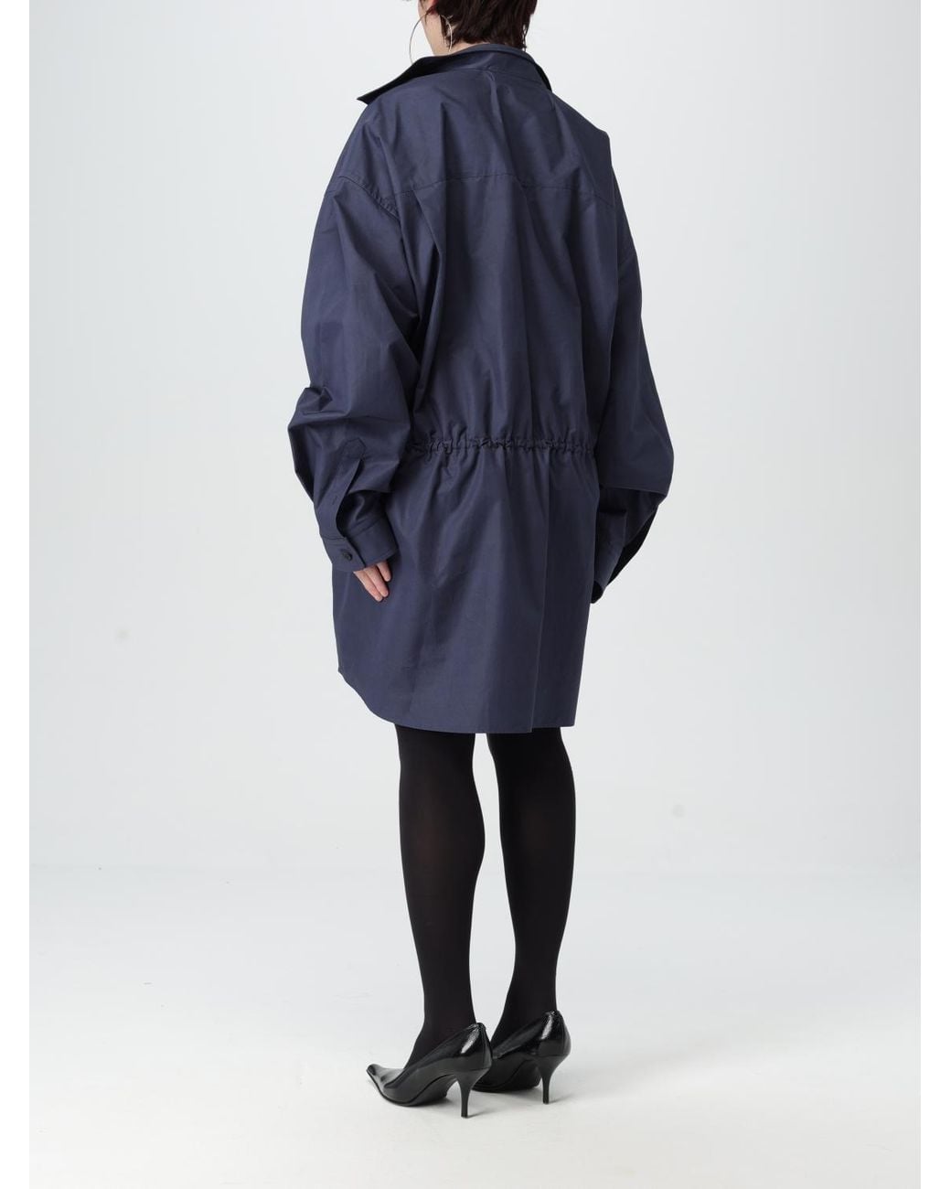 Balenciaga Blue Mini Shirt Dress
