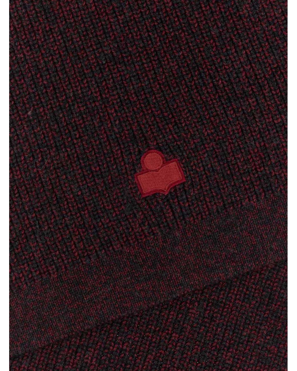 Isabel Marant Blue Pure Merino Wool Scarf With Tone-On-Tone Embroidered Logo