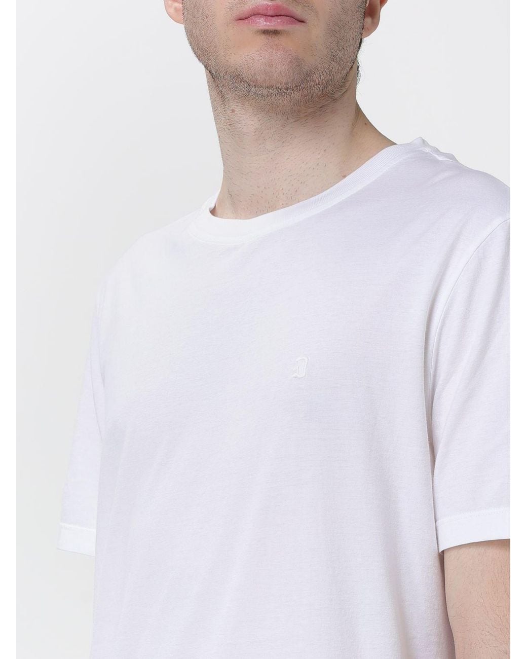 T-Shirt Basic di Dondup in White da Uomo