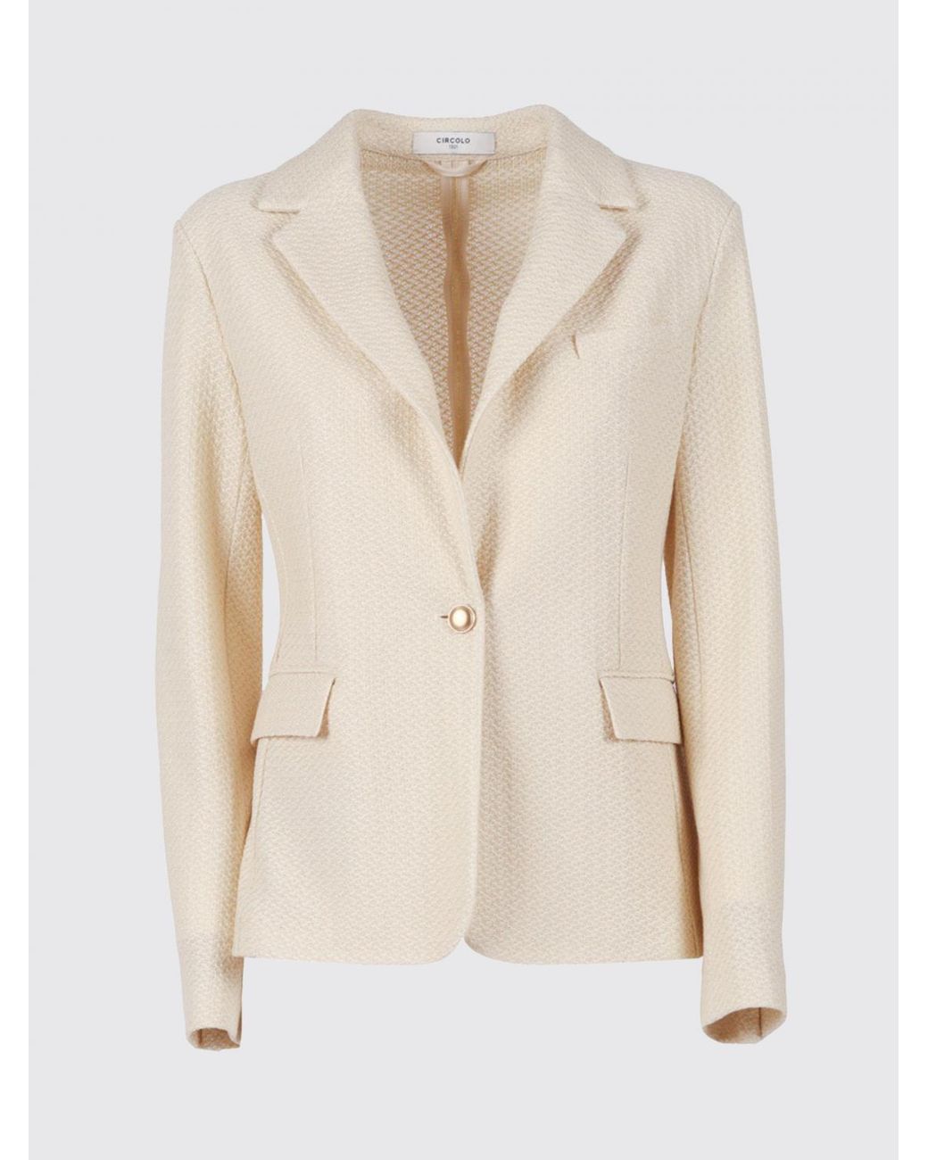 Circolo 1901 Natural Single Breasted Cotton Blazer