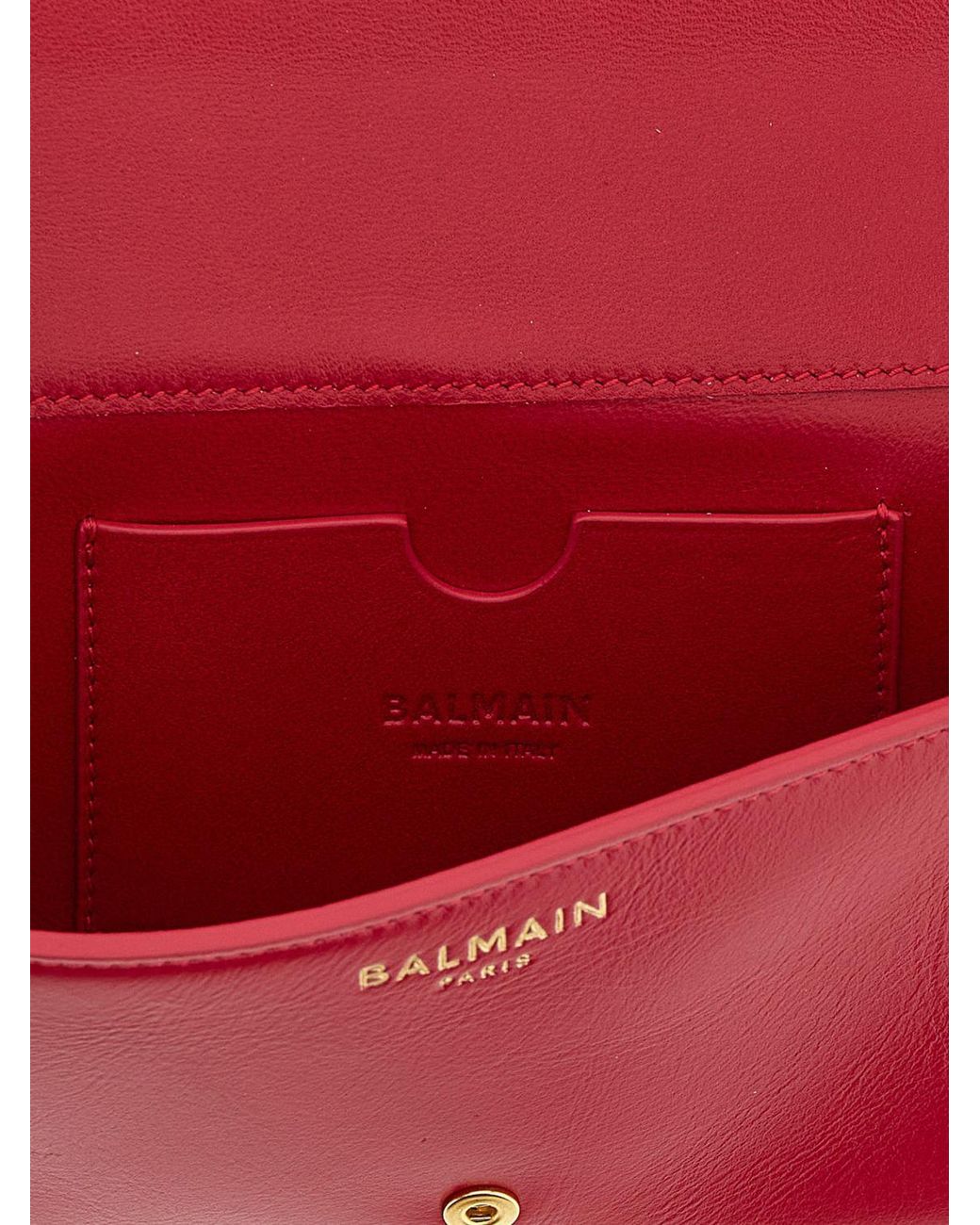 Bolso Cartera Shuffle De Piel Balmain de color Red