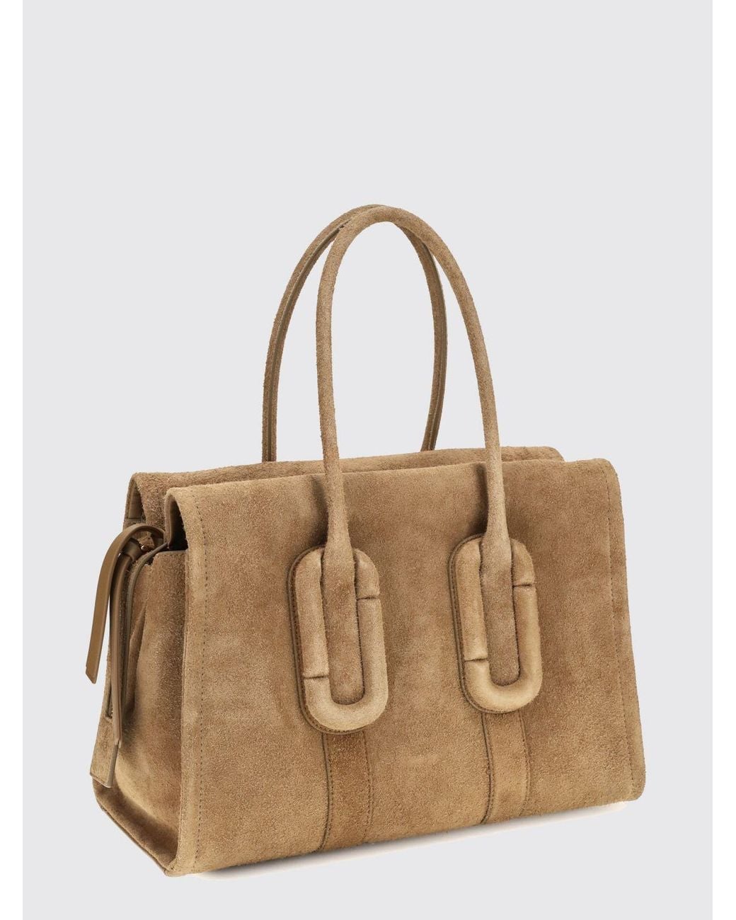 Marc Jacobs Natural Babe City Suede Calfskin Leather Tote Bag