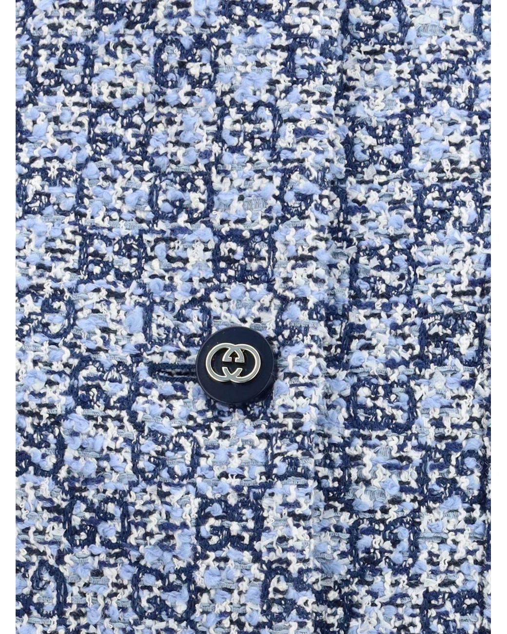 Gucci Blue Cotton Gg Vest