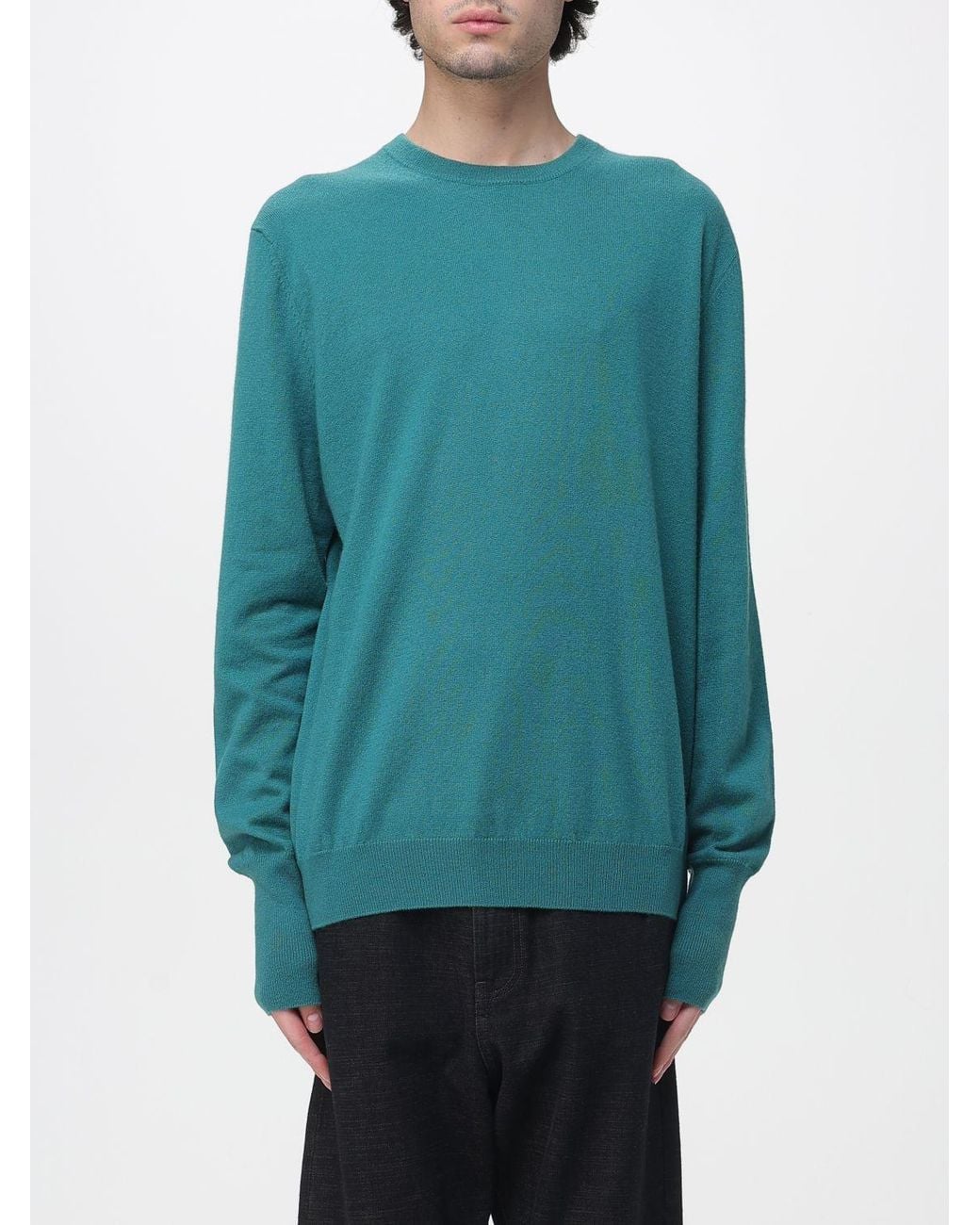 Ballantyne Blue Cotton Crew-Neck Pullover for men