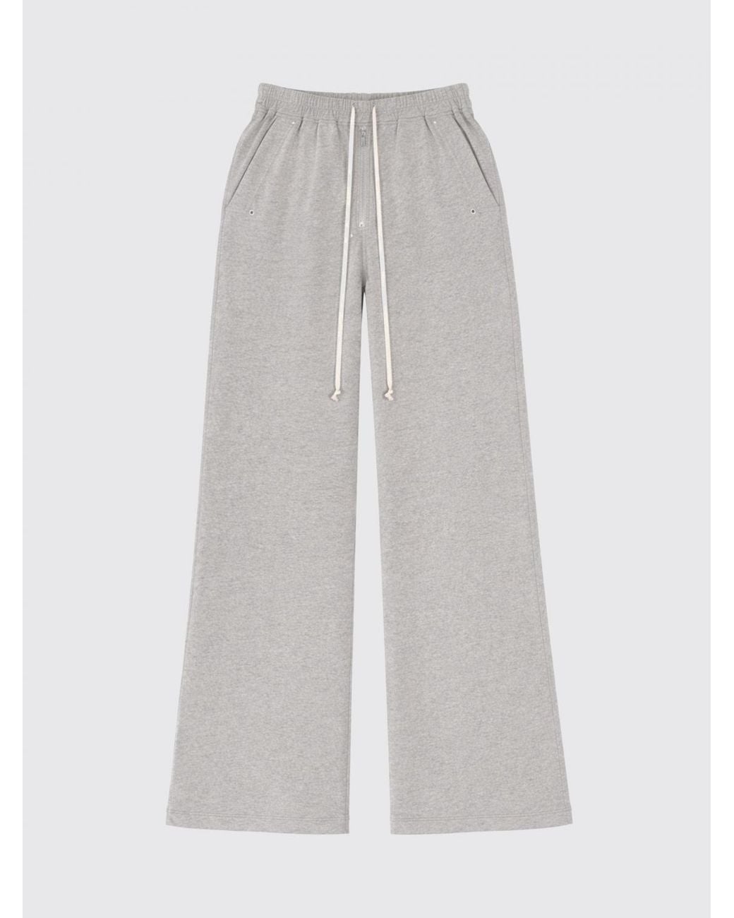 Rick Owens Gray Cotton Geth Belas Trousers