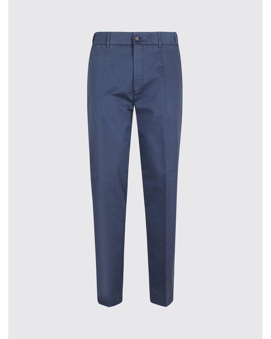 Eleventy Blue Linen Blend Chino Trousers for men