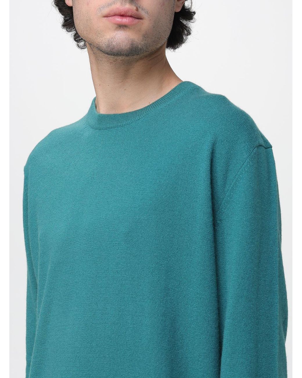Ballantyne Blue Cotton Crew-Neck Pullover for men