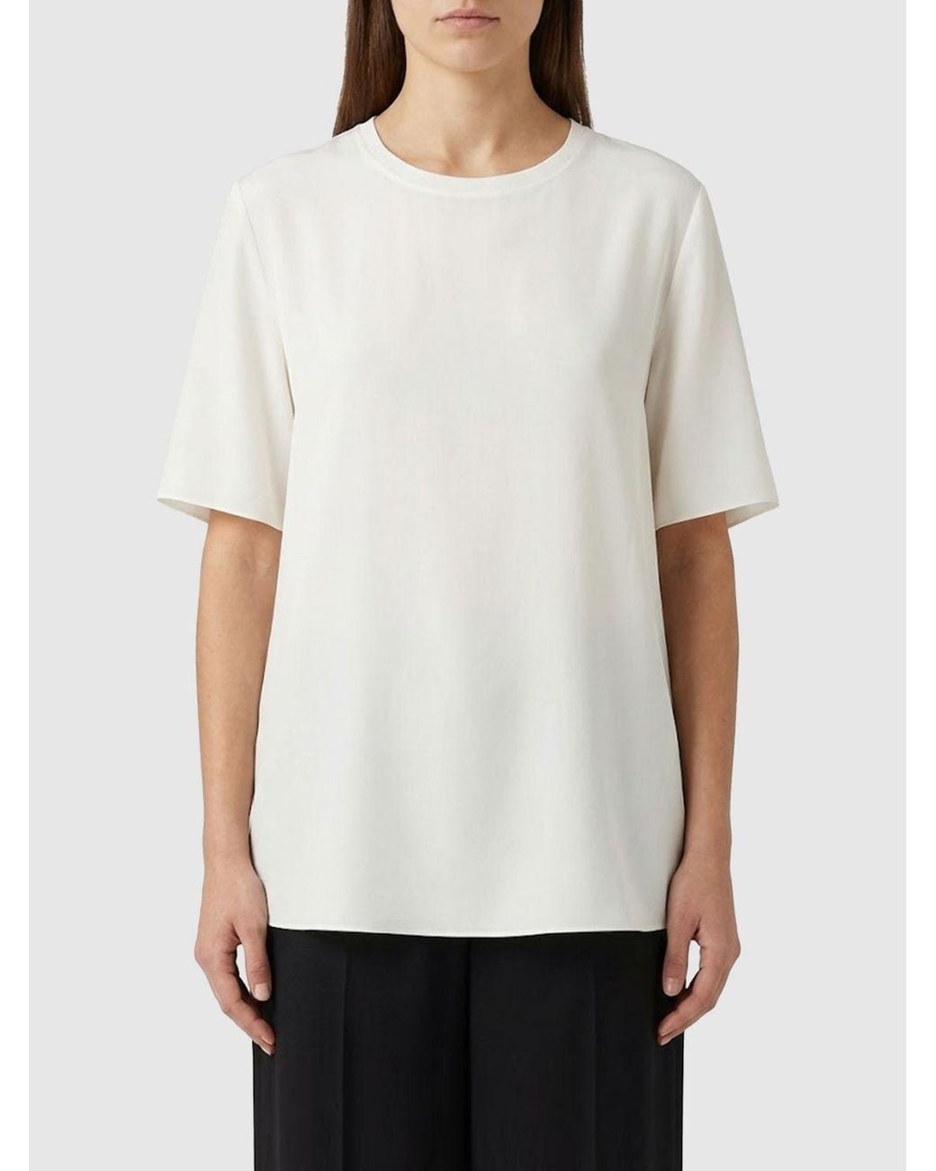 Joseph White Satin Blouse