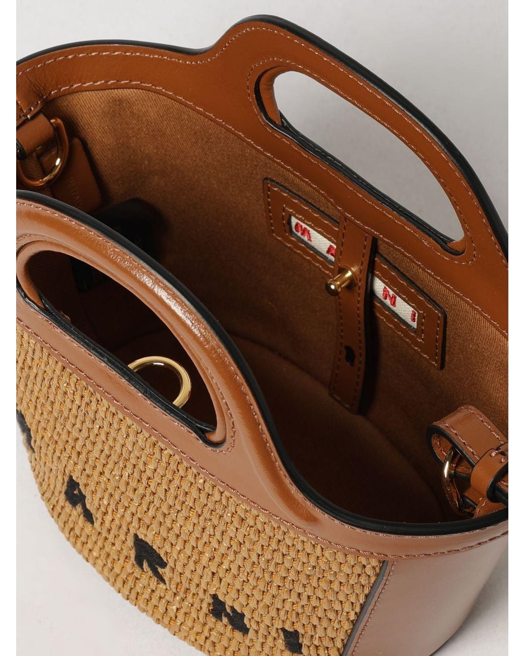 Marni Brown Tropicalia Mini Bag