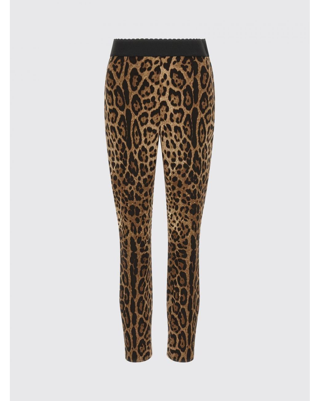 Dolce & Gabbana Black Dolce &Amp Gabbana High-Waisted Animalier Print Skinny Pants