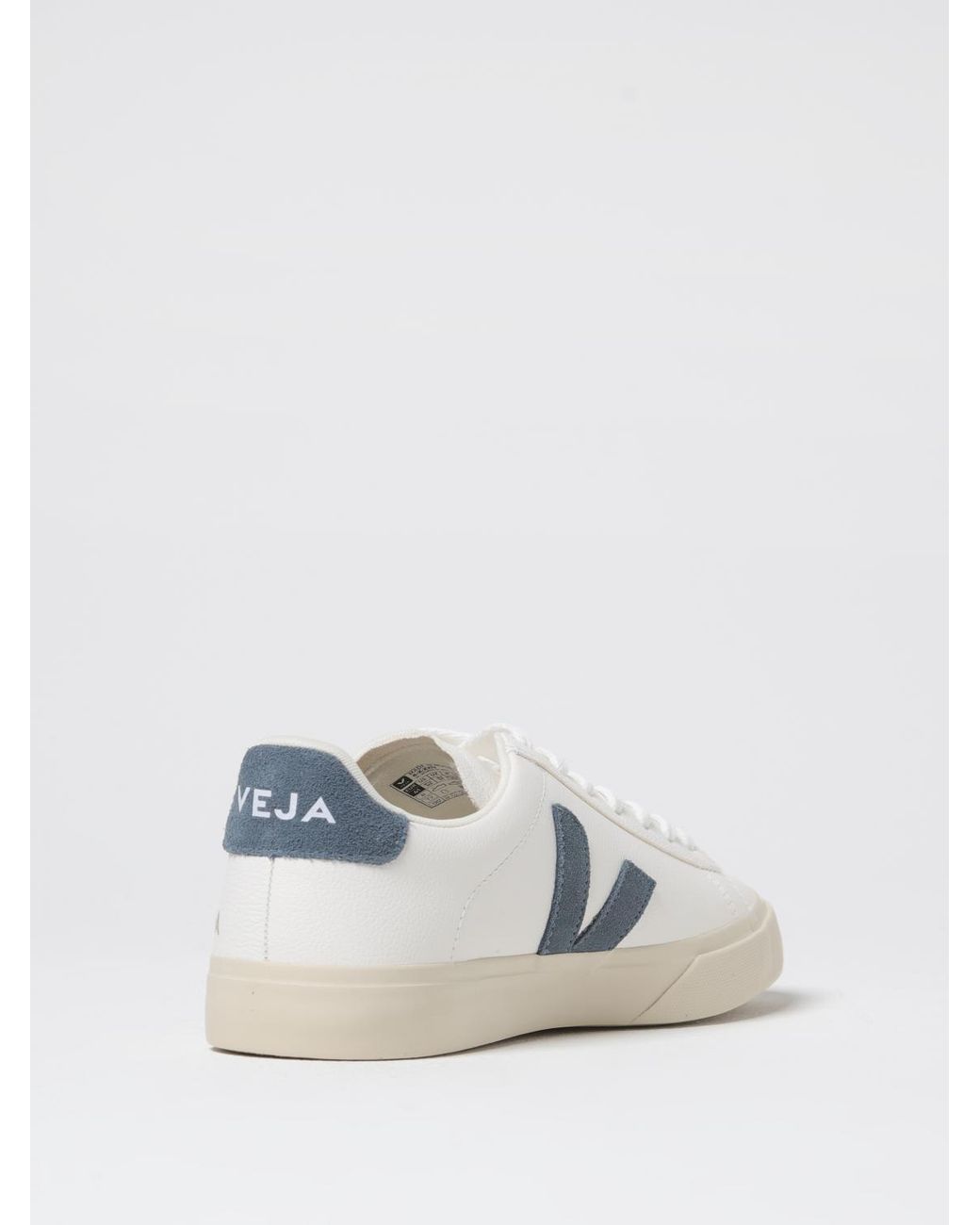Veja White Campo Chromefree Grained Leather Sneakers for men