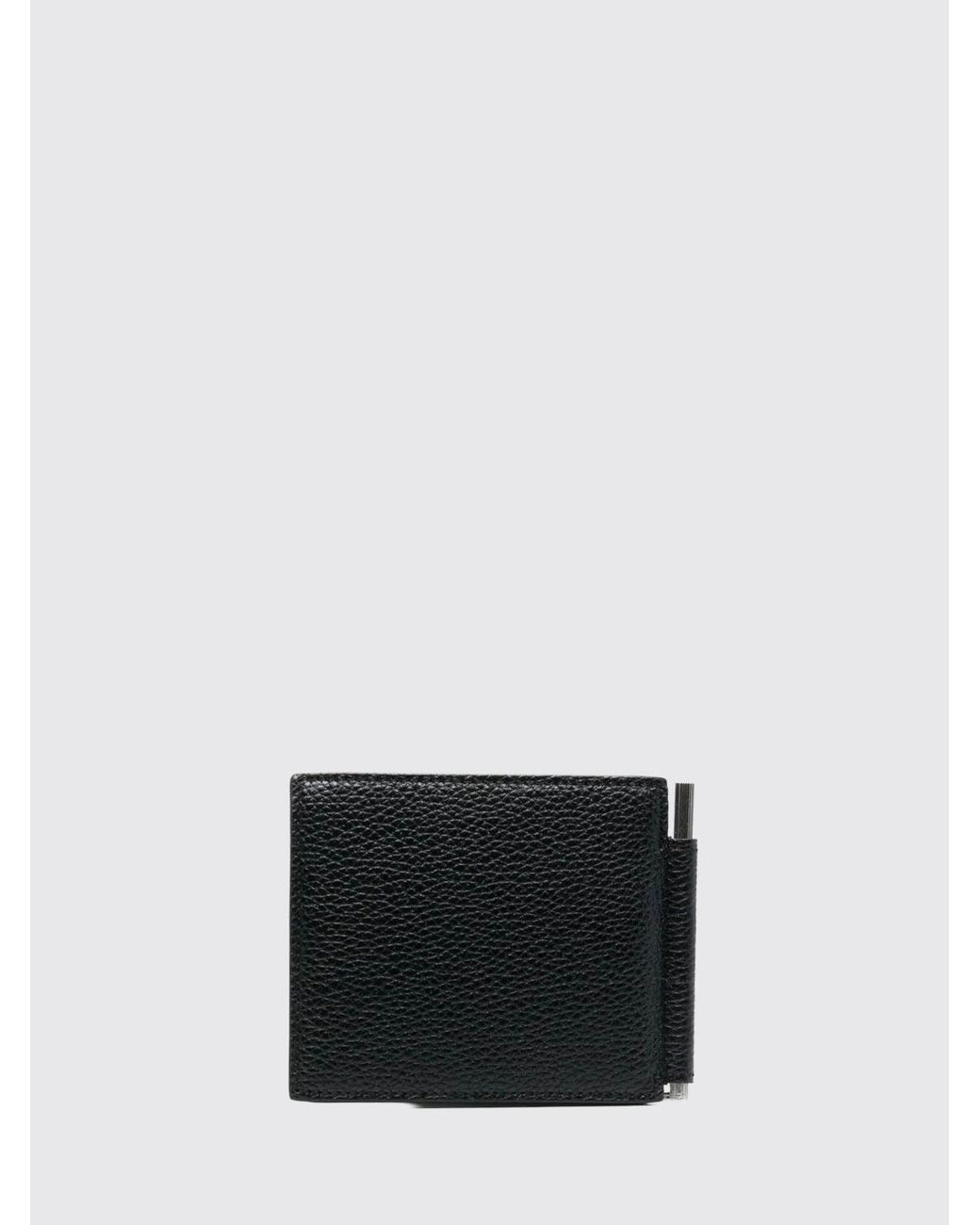 Tom Ford White Bifold Leather Wallet With Money Clip And Eight Card Slots for men