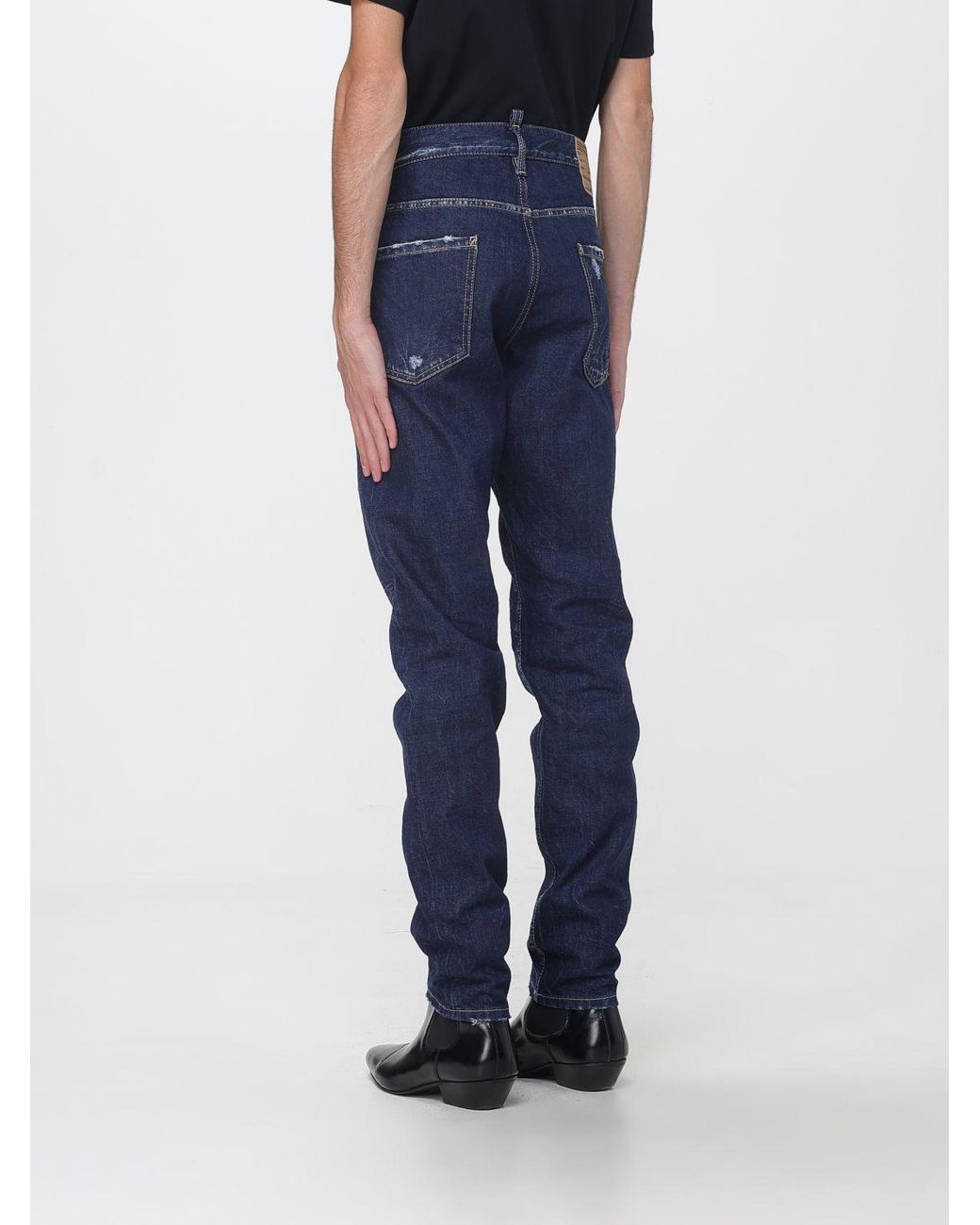 DSquared² Blue Teddy Straight Slim Fit Jeans for men