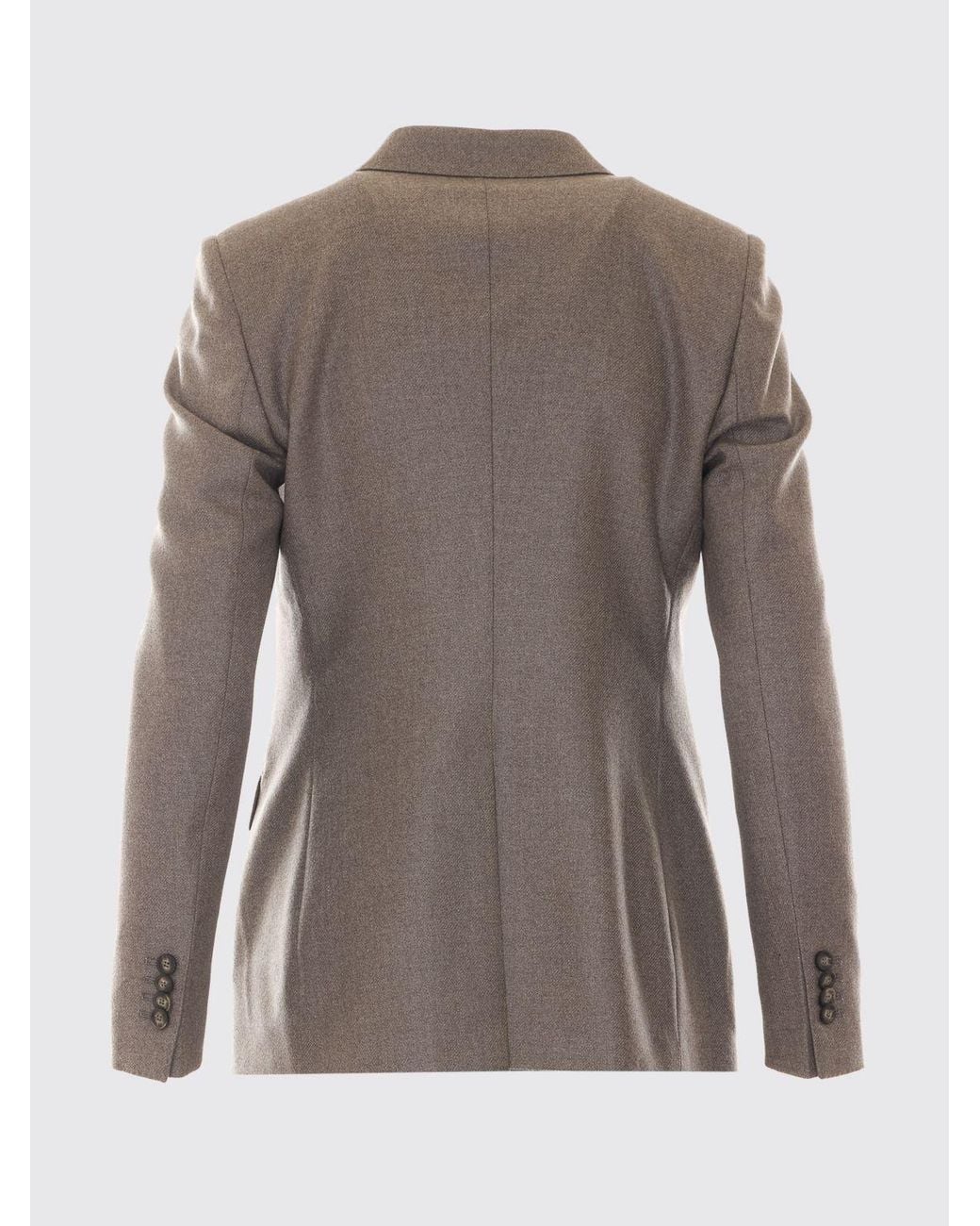 Tagliatore Gray Double-Breasted Cropped Blazer