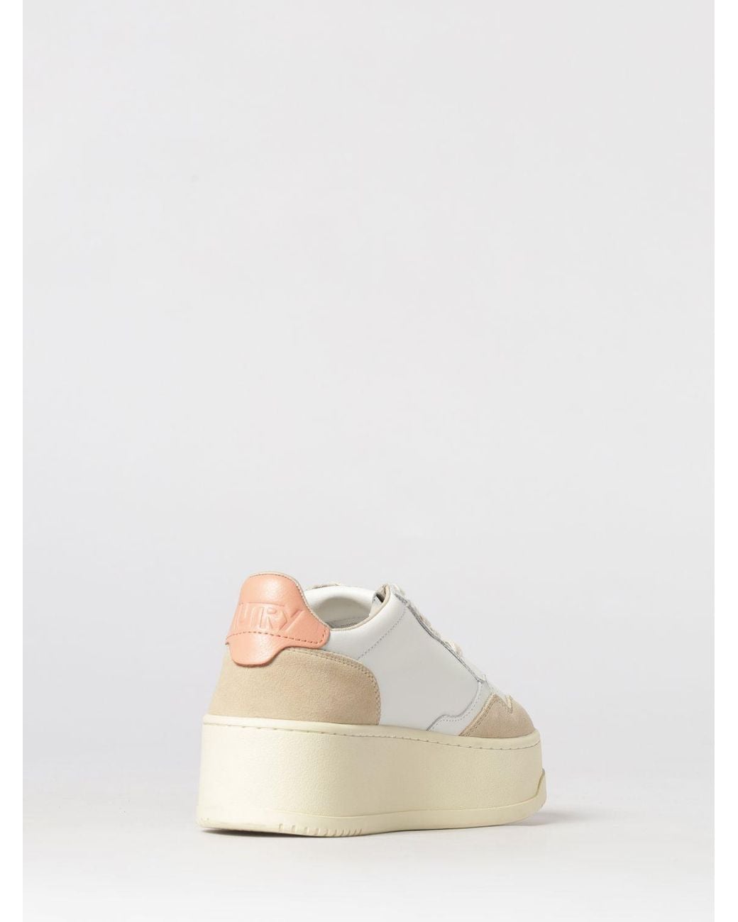 Autry Natural Medalist Platform Low Leather Sneakers