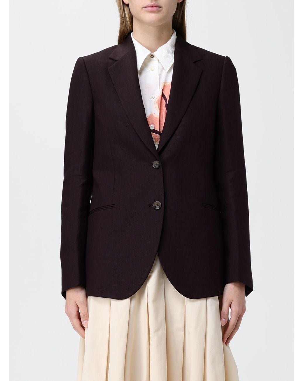 Paul Smith Blue Single Breasted Linen Blazer