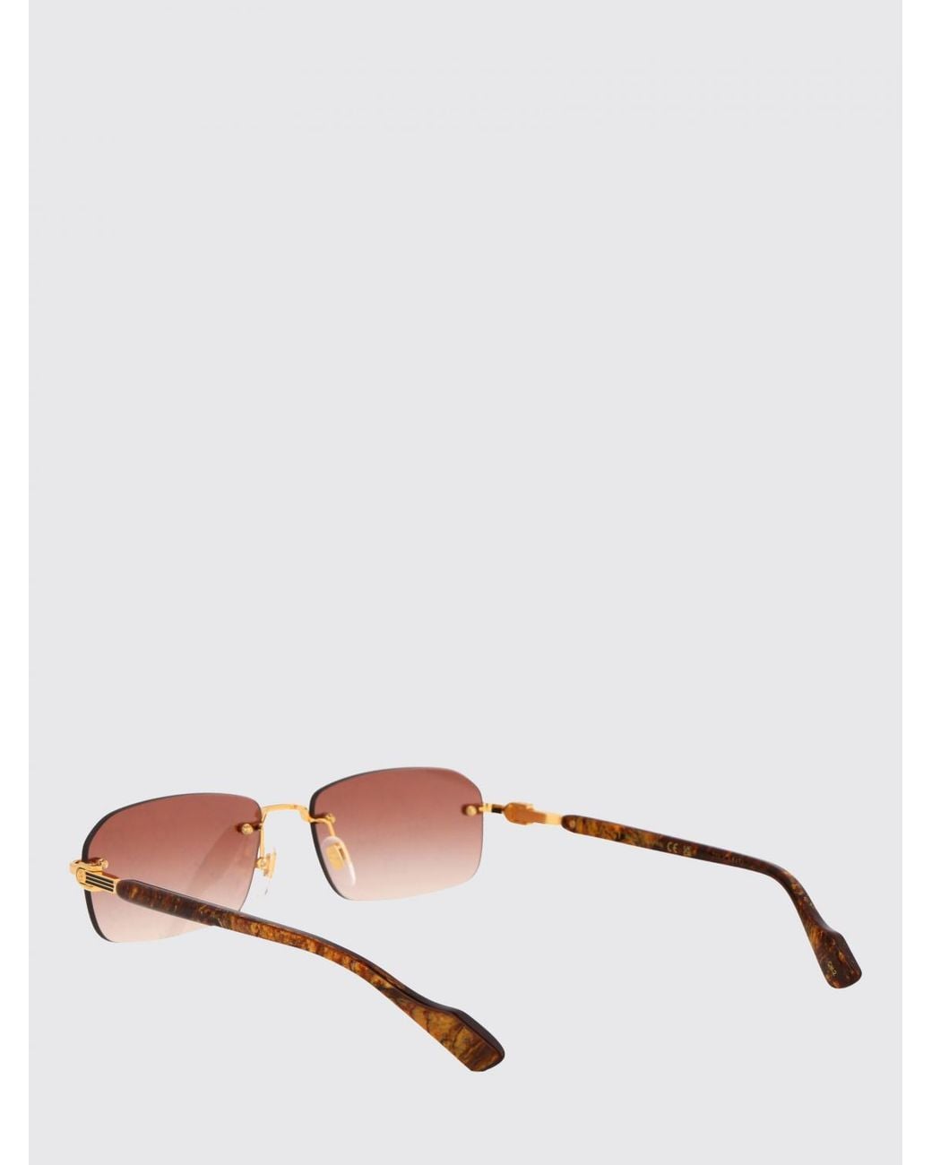 Gucci Yellow Gg0989S Rimless Sunglasses for men