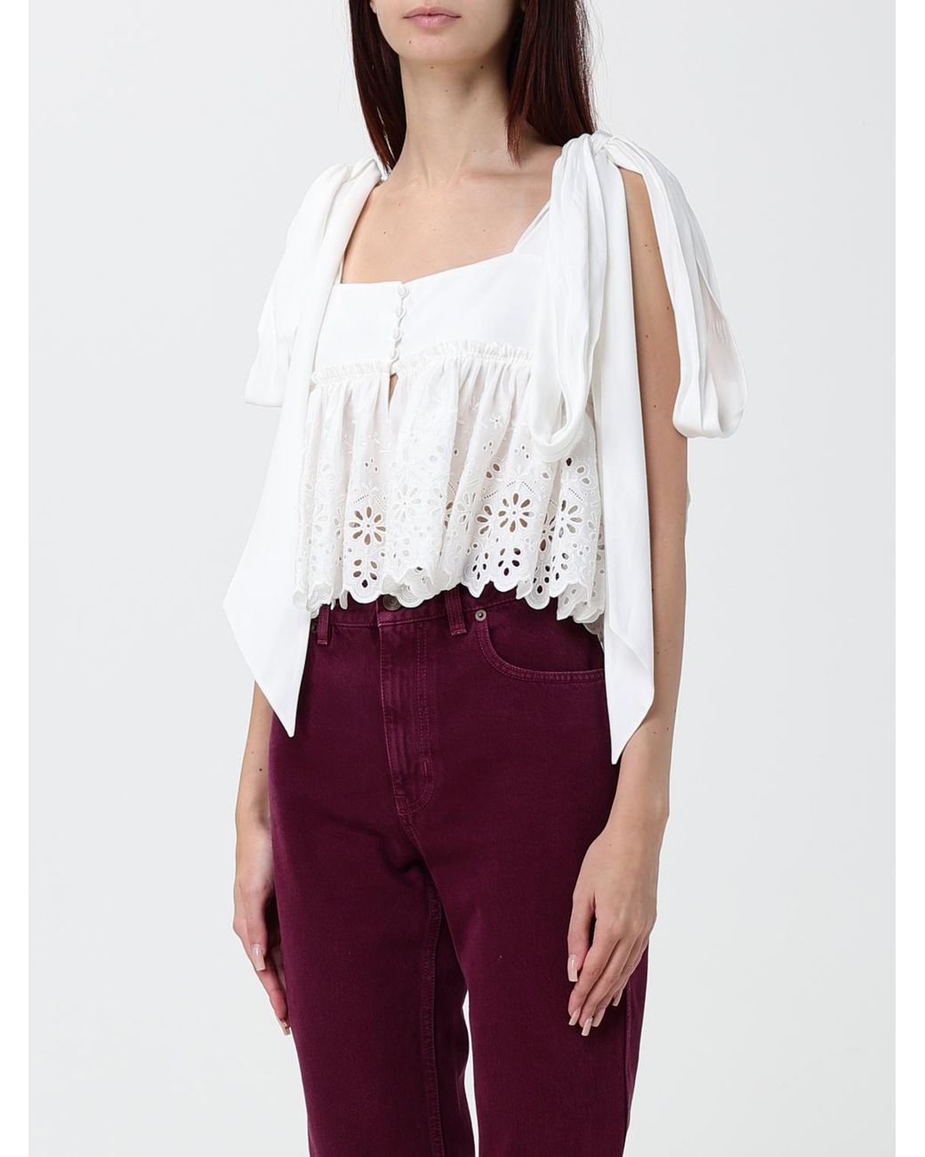 Chloé Red ChloÉ Cropped Top