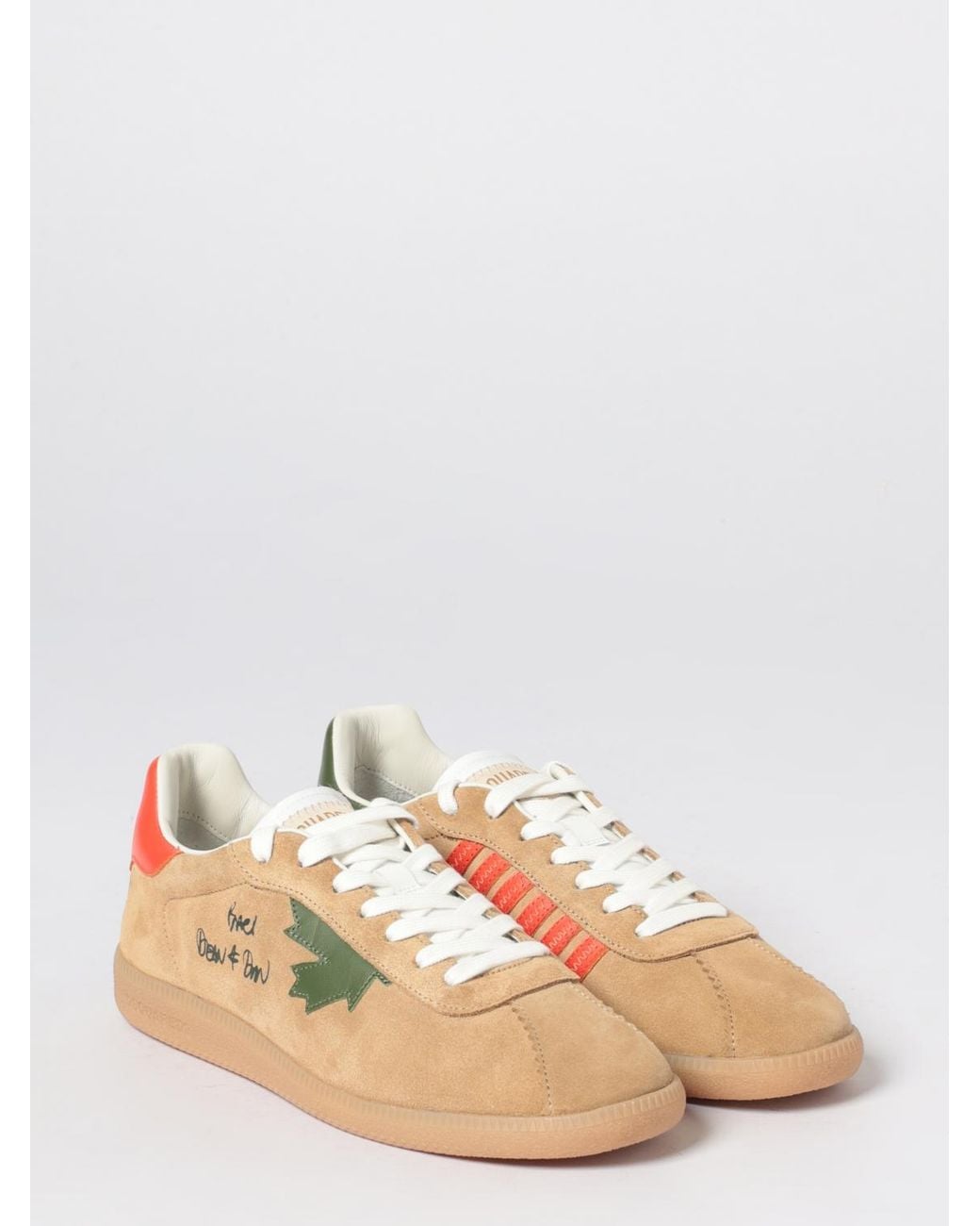 DSquared² Pink Rebel Suede Sneakers for men