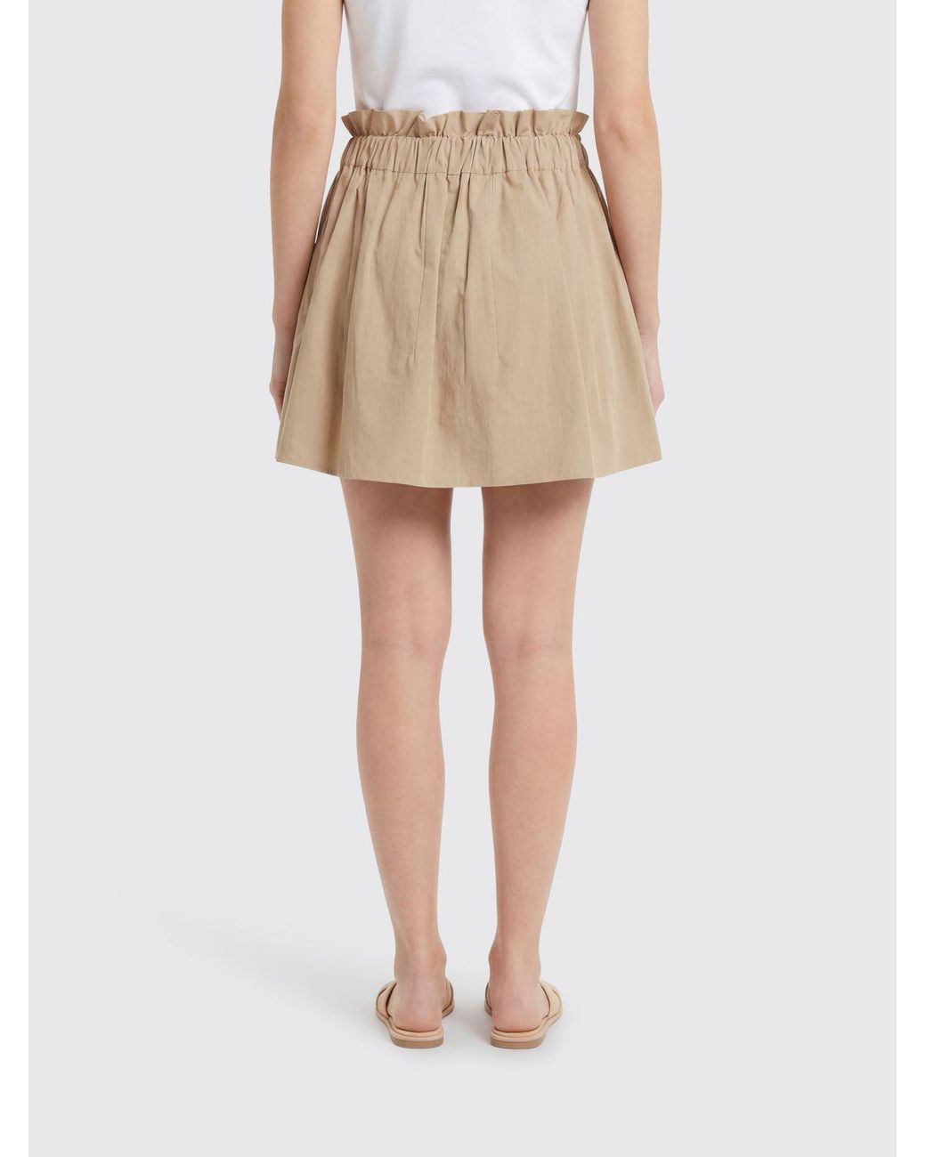 Patou Natural Cotton Mini Skirt