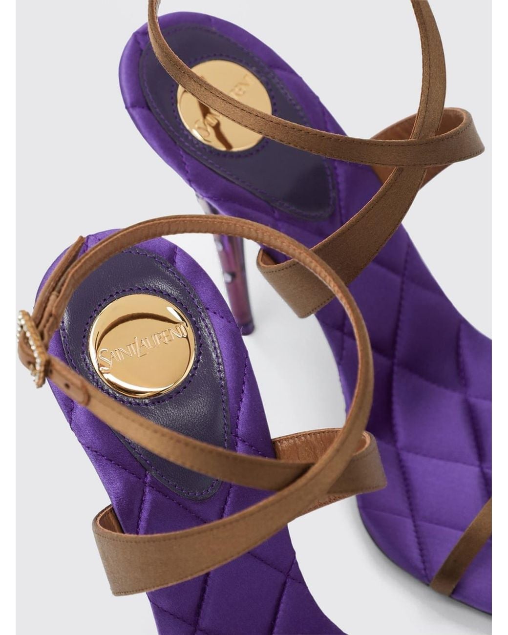 Saint Laurent Purple Heeled Sandal