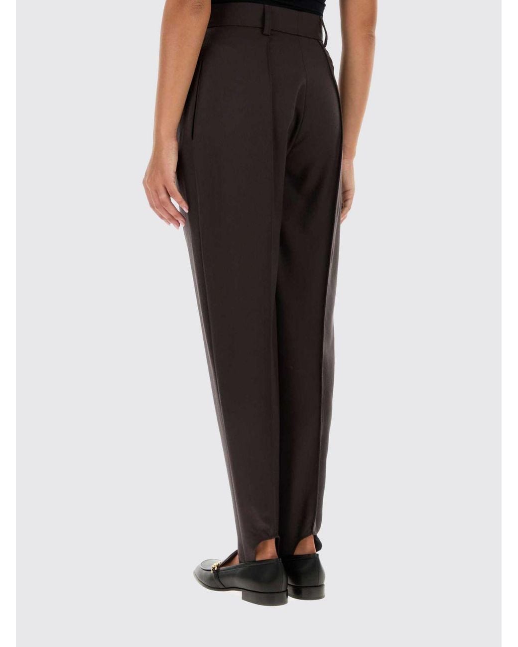Stella McCartney Black High-Waisted Straight-Leg Wool Trousers With Belt Loops