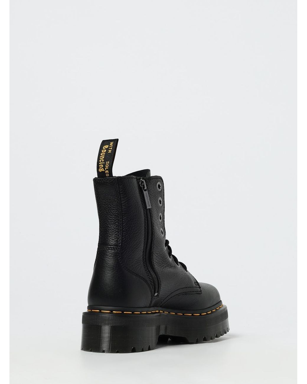 Dr. Martens Black Jadon Iii Pisa Leather Platform Ankle Boots