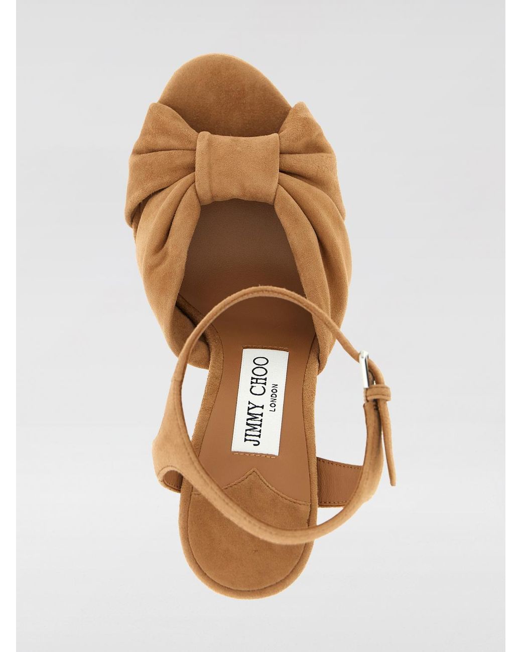 Jimmy Choo Brown Heloise Suede Platform Sandal