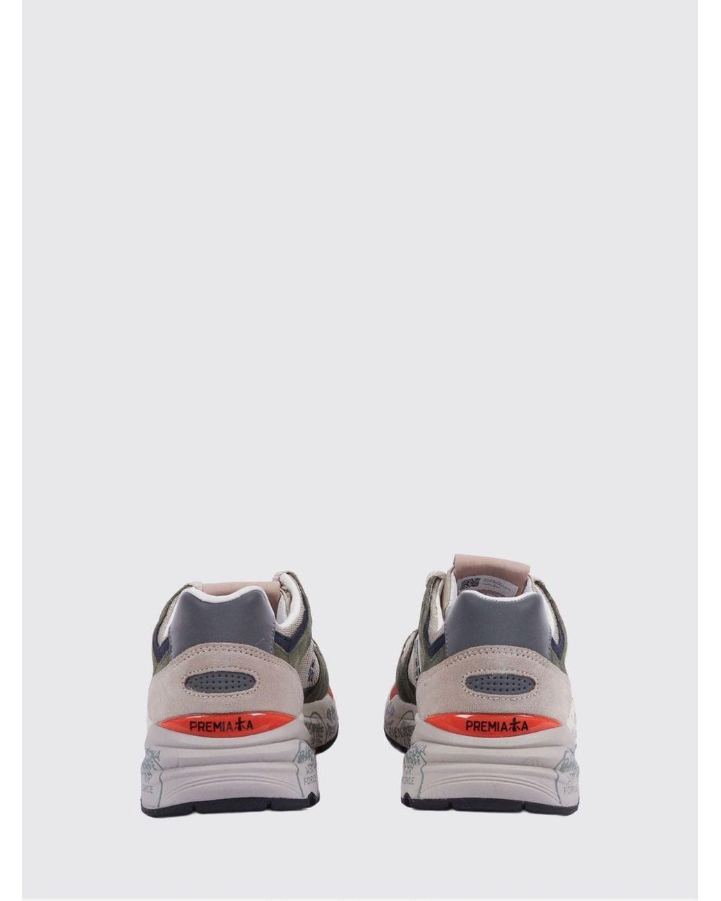 Premiata White Mase Suede And Mesh Sneakers for men