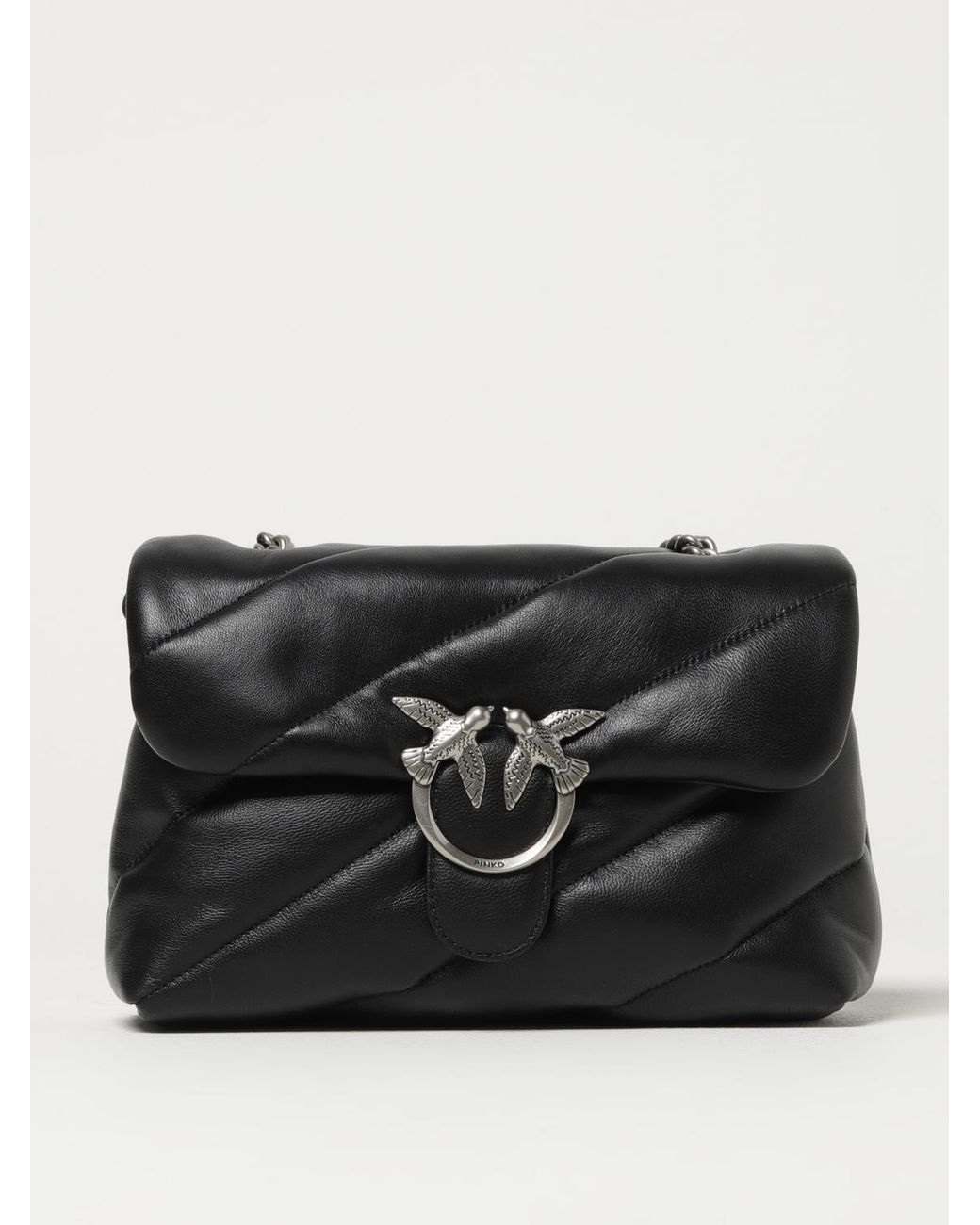 Pinko Black Love Puff Quilted Nappa Shoulder Bag