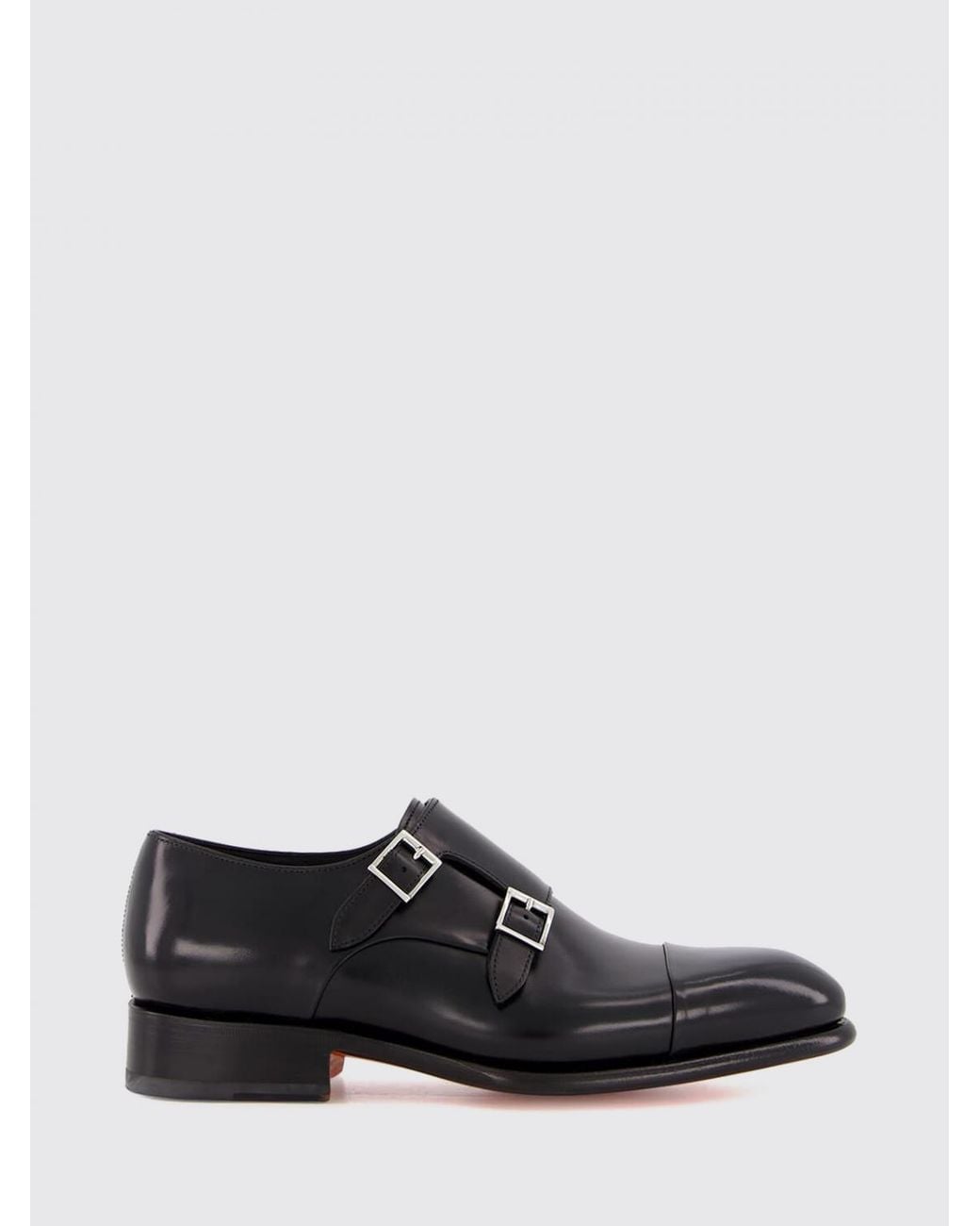 Santoni White Double Monk Strap Shoes for men
