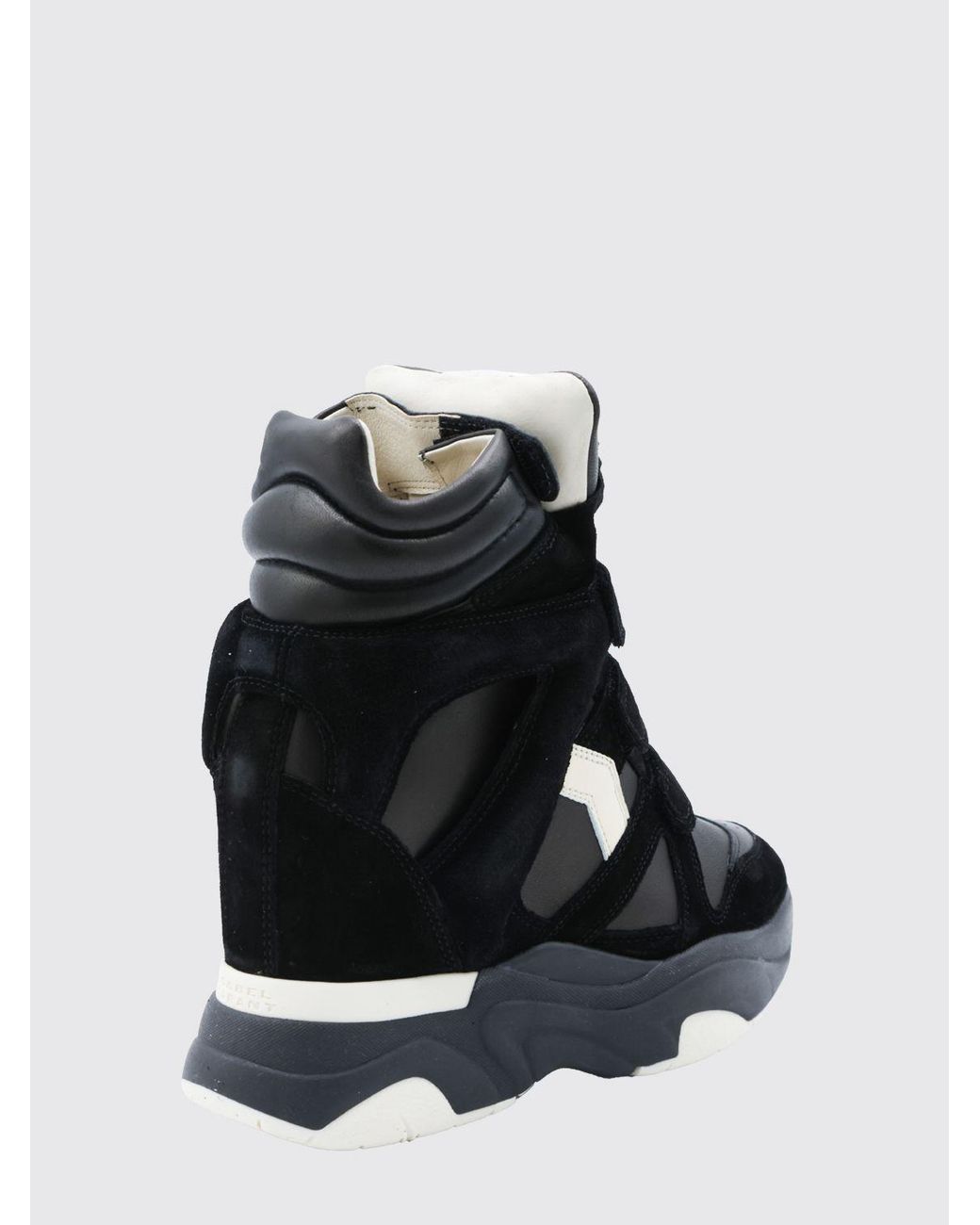 Isabel Marant Black Balskee High-Top Wedge Sneakers