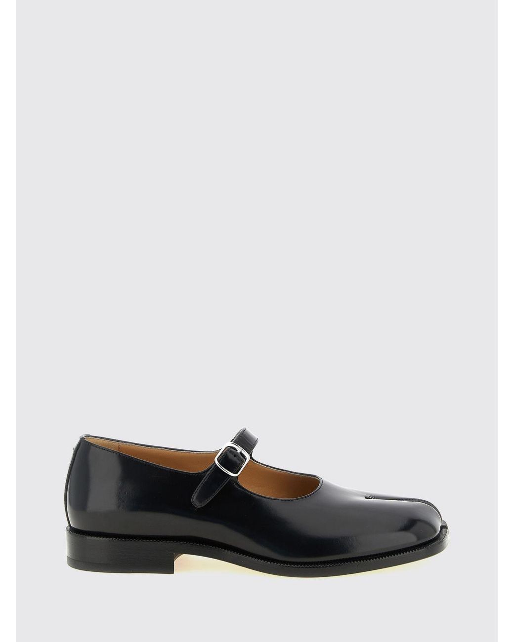 Maison Margiela White Tabi Brushed Leather Loafers With Iconic Split-Toe for men