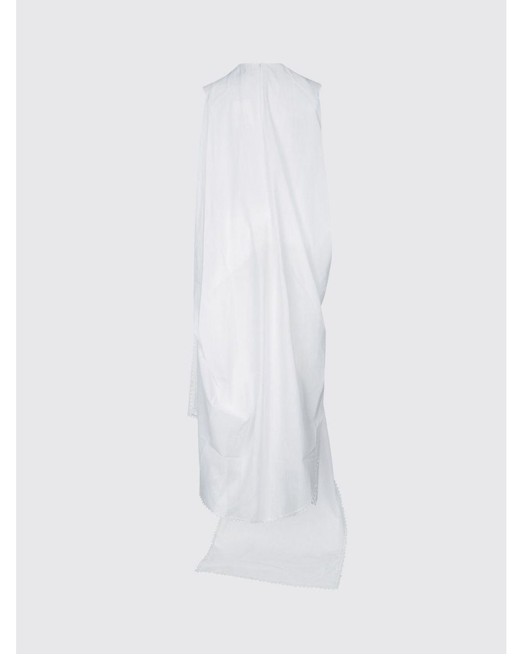 Jacquemus White Asymmetric Cotton Blend Dress