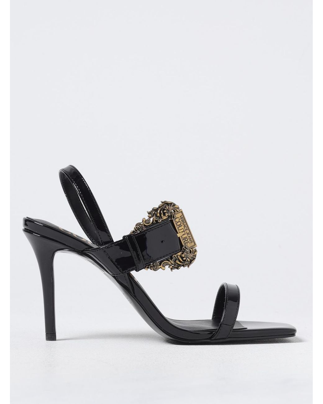 Versace Jeans Couture White Heeled Sandals