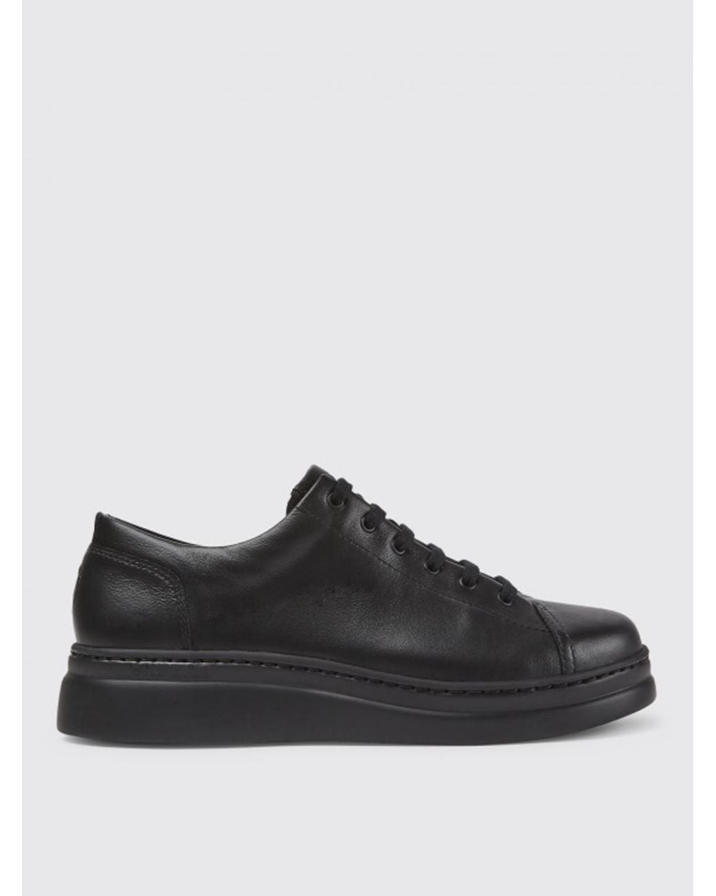 Camper Black Runner Up Sneakers In Calfskin