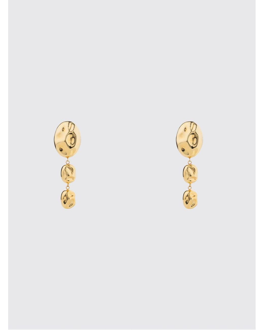 FEDERICA TOSI White Stone Oval Dangle Earrings
