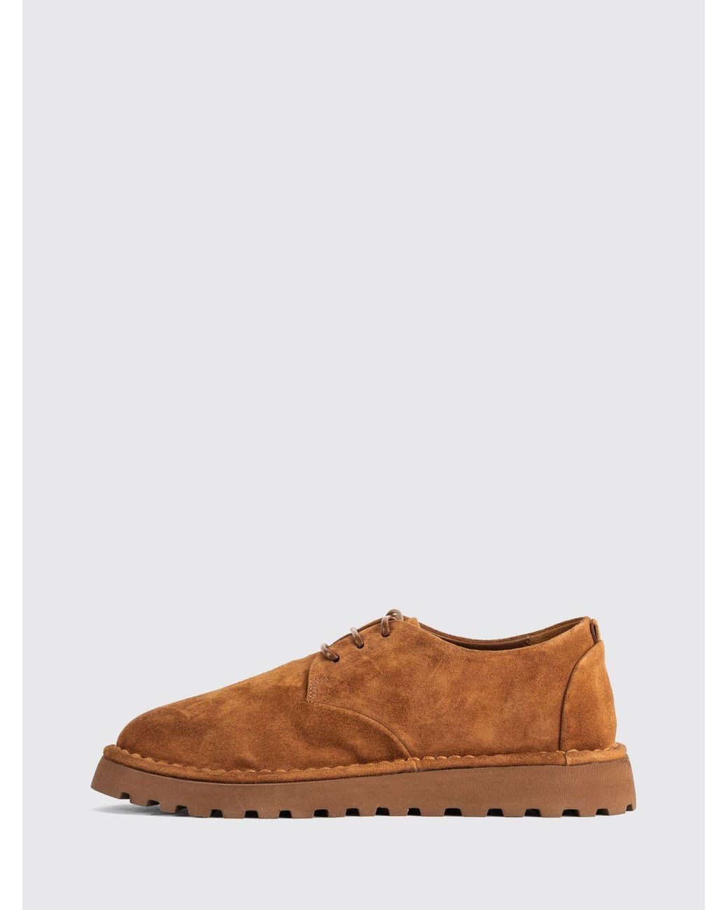 Marsèll Brown Sancrispa Alta Pomice Suede Derby Shoes With Platform Sole