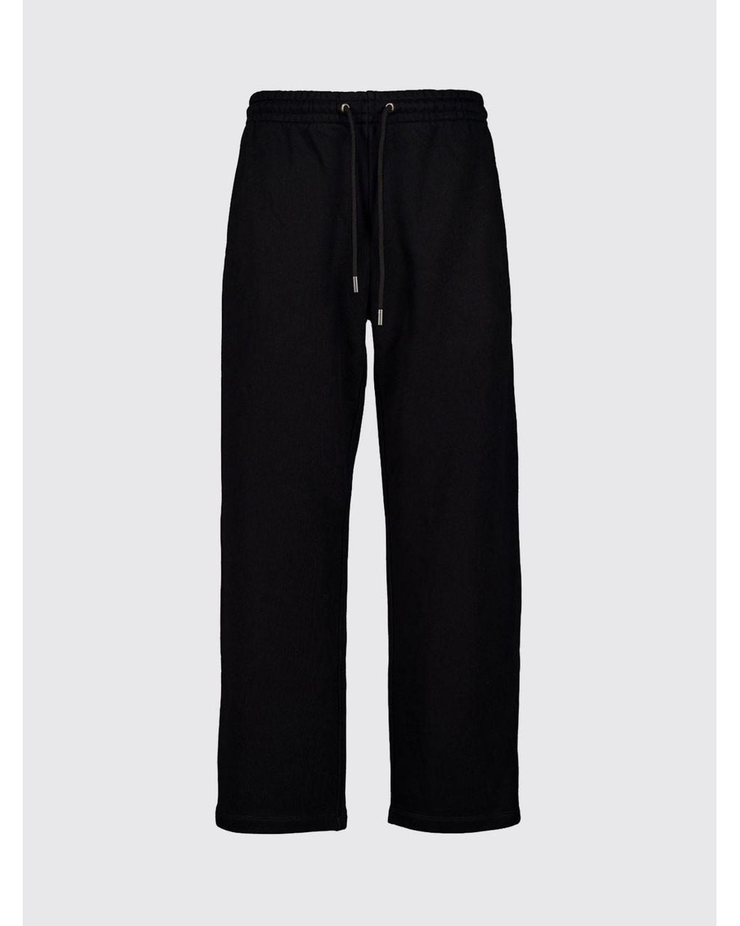 Off-White c/o Virgil Abloh Black Diagonal Stripes Cotton Jogging Bottoms for men