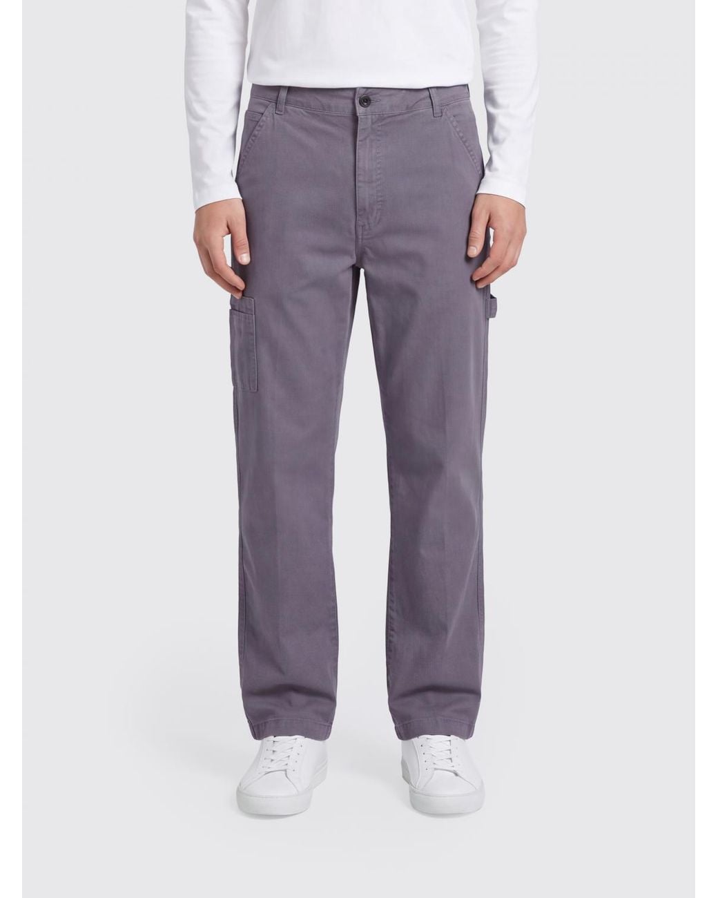 Dries Van Noten Purple Straight-Leg Stretch Cotton Carpenter Trousers for men