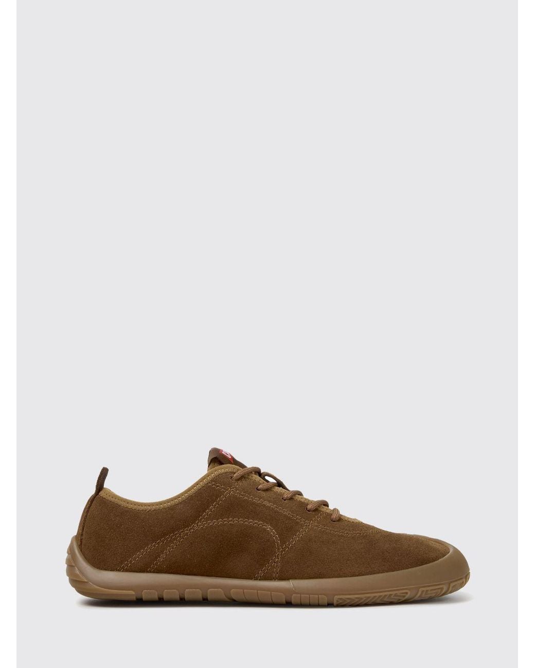 Camper Brown Peu Path+ Suede Leather Low Top Trainers With Rubber Sole
