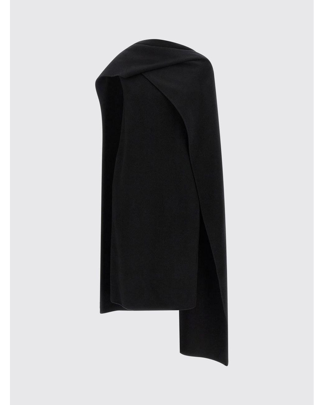 Khaite Black One-Shoulder Midi Dress