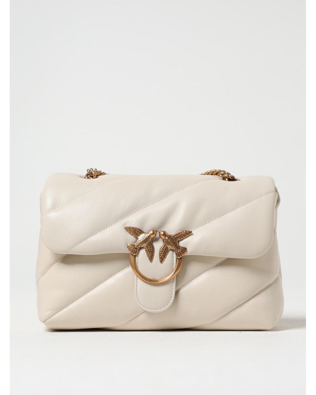Pinko Natural Love Puff Quilted Nappa Shoulder Bag