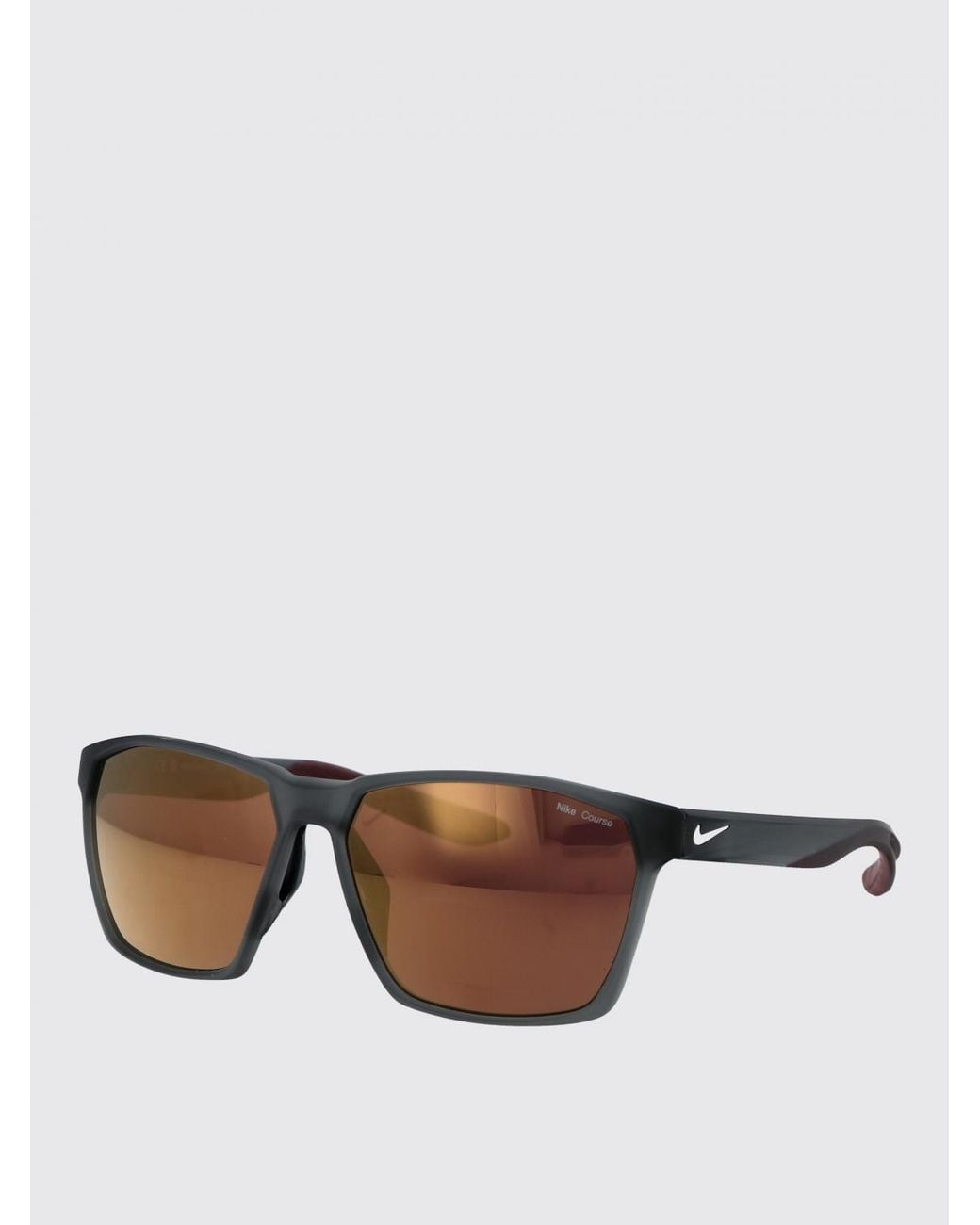 Nike Gray Maverick Acetate Sunglasses With Logo