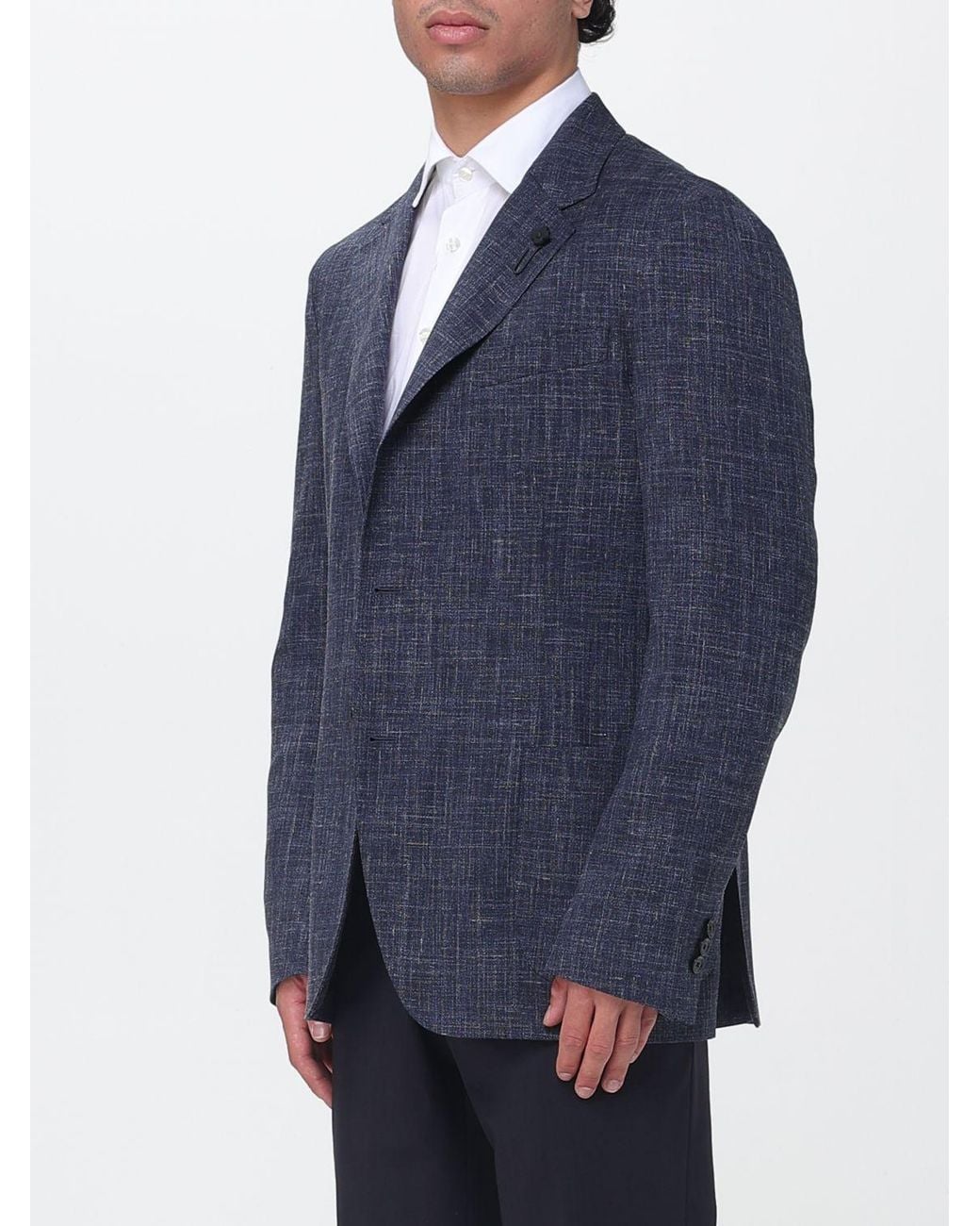 Lardini Blue Single-Breasted Blazer for men