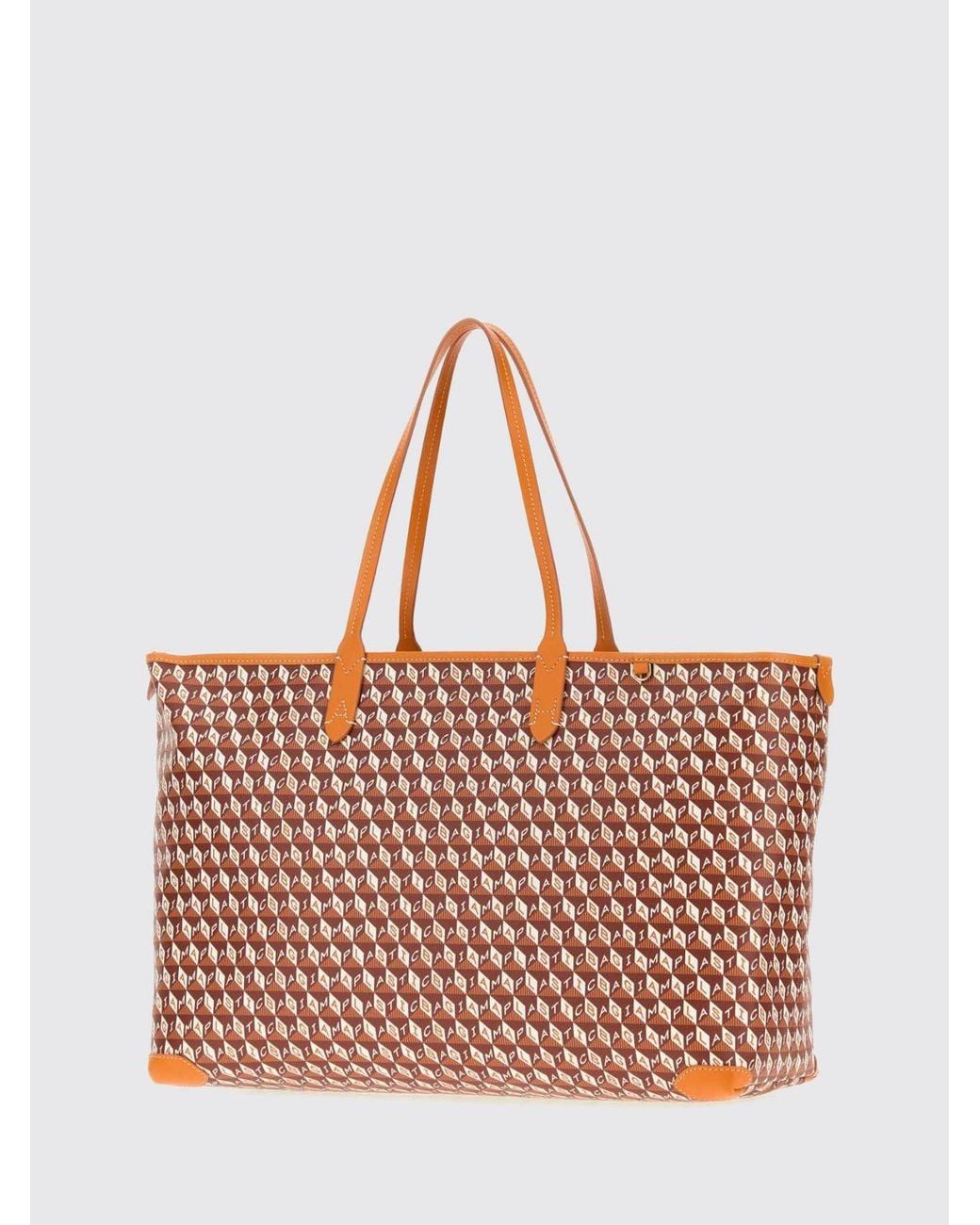 Anya Hindmarch Red I Am A Plastic Bag Coated Cotton Tote Bag With Double Handle