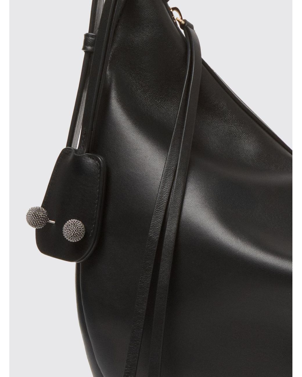 Fabiana Filippi Black Nappa Hobo Bag